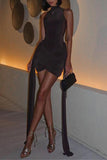 Sleeveless Ruched Evening Dress