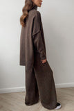 Cozy Turtleneck Knit Pants Set
