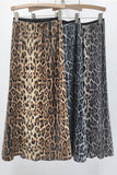 Leopard Print Sequin Skirt