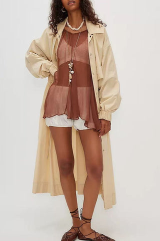 Long Sleeve Sheer  Cover-Up