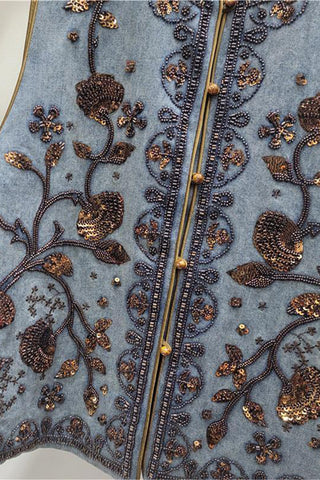 Embellished Button-Front Vest