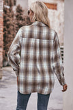 Plaid Button-Front Blouse