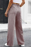 Relaxed Fit Gingham Casual Pants