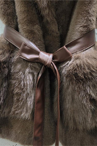 Plush Tie-Front Vest