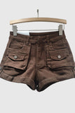 Buttoned Pocket Casual Shorts