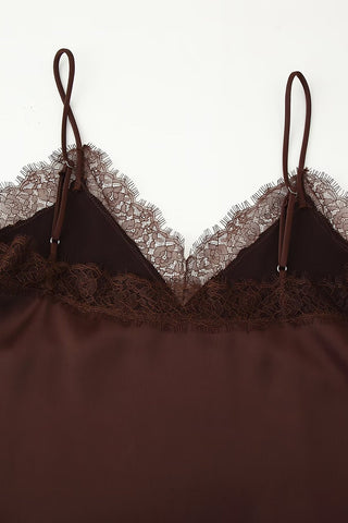 Lace Trim V-Neck Cami Top