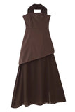 Elegant Halter-Neck Casual Dress