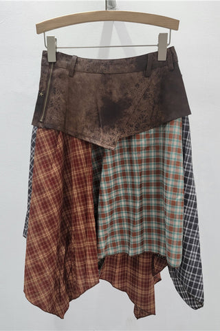 Patchwork-Asymmetrical Skirt