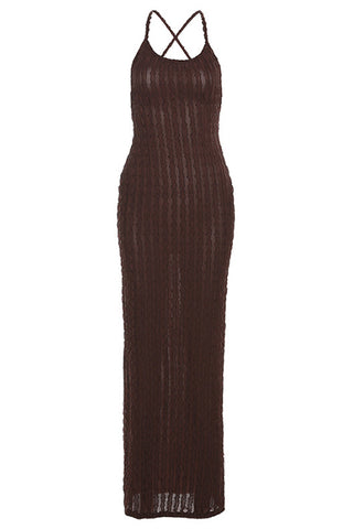 Strappy Knit Cocktail Dress