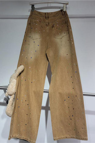 Embellished Straight-Leg Jeans