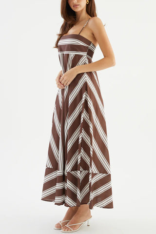 Striped Maxi Casual Dress