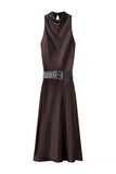 Belted Sleeveless Casual Dress