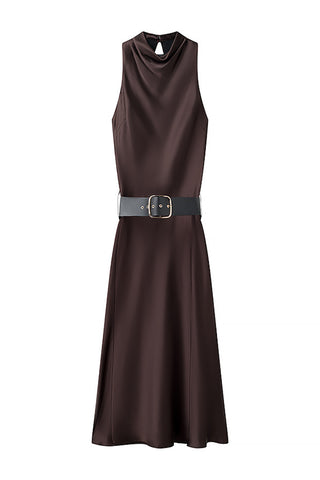Belted Sleeveless Casual Dress