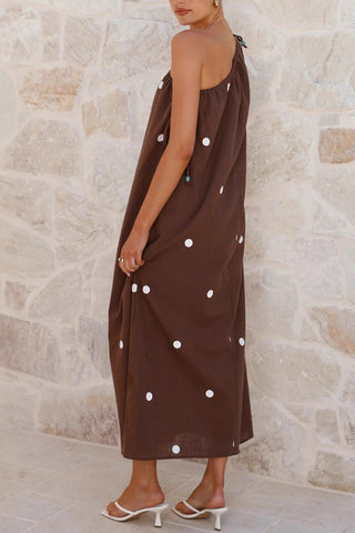 Polka Dot Sleeveless Casual Dress