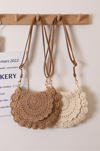 Crochet Scalloped Shoulder Bag