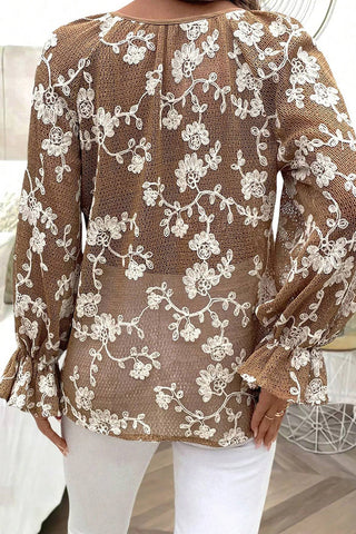 Floral Button-Up Blouse