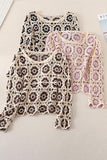 Crochet Lace Floral Blouse