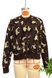 Button-Front Leopard Print Cardigan