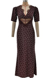 Polka Dot Maxi Dress with Lace Detail