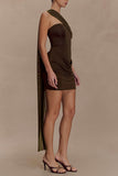 One-Shoulder Draped Sundress