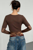 Lace Detail Long Sleeve Bodysuit