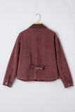 Corduroy Collar Zipped Denim Jacket
