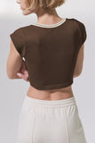 Stylish Scoop Neck Crop Top