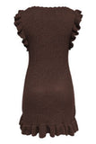 Ruffled Knit Casual Dress