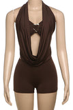 Stylish Halter Neck Short Set