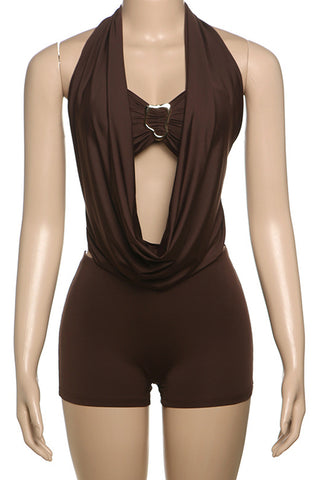 Stylish Halter Neck Short Set
