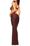 Leopard Print Casual Maxi Dress