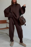 Relaxed Fit Sweater and Pants Set