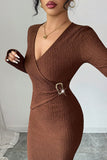 Wrap Detail Casual Dress