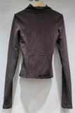 Elegant Ruffle Neck Long Sleeve Top