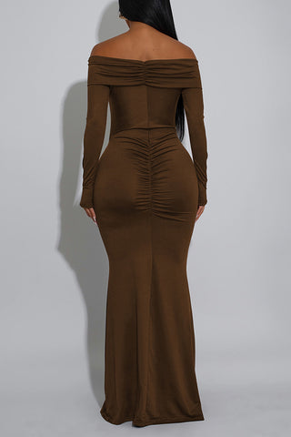 Off-Shoulder Elegant Maxi Dress