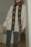 Patterned Fringe Scarf