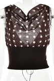 Polka Dot Cropped T-Shirt