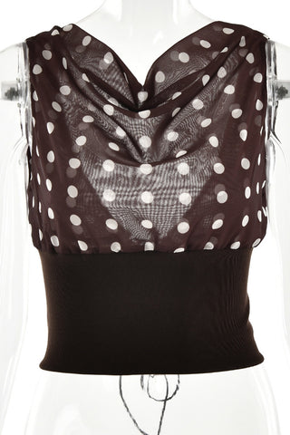 Polka Dot Cropped T-Shirt