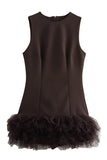 Sleeveless Casual Dress with Ruffle Hem