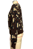 Button-Front Leopard Print Cardigan