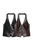 Front-Zip Sleeveless Top