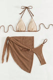 Stylish Bikini Set with Wrap Skirt