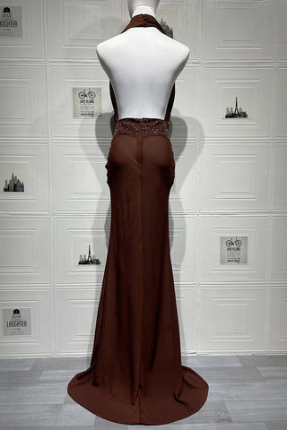Elegant Draped Evening Gown
