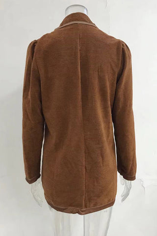 Double-Breasted Textured Blazer