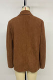 Tailored Button-Up Corduroy Blazer