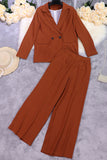 Double-Breasted Blazer and Trousers Set