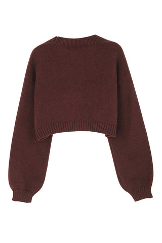 Gingerbread Applique Open-Front Cardigan