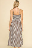 Striped Casual Maxi Dress