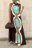 Abstract Print Maxi Dress