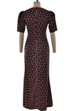 Polka Dot Maxi Dress with Lace Detail